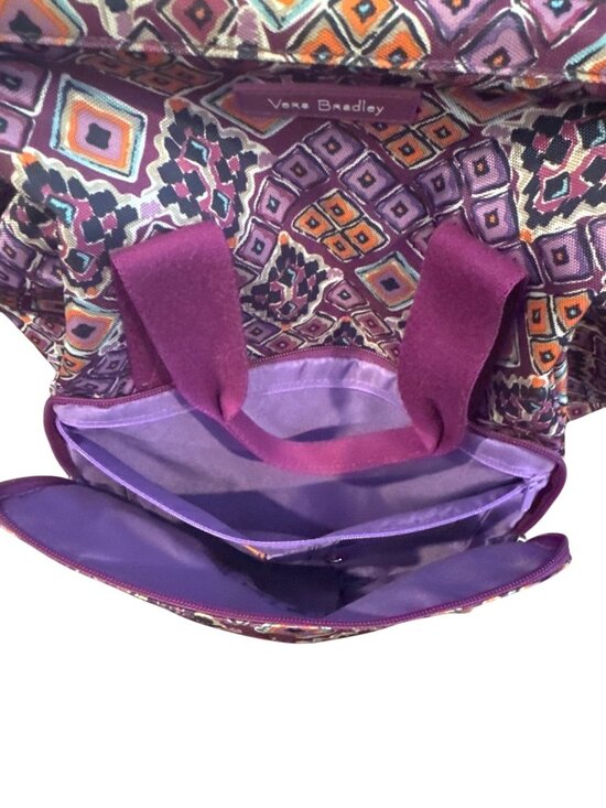 Vera Bradley Retired Lighten Up Journey Backpack Purple Geo Print Travel Bag main image 7